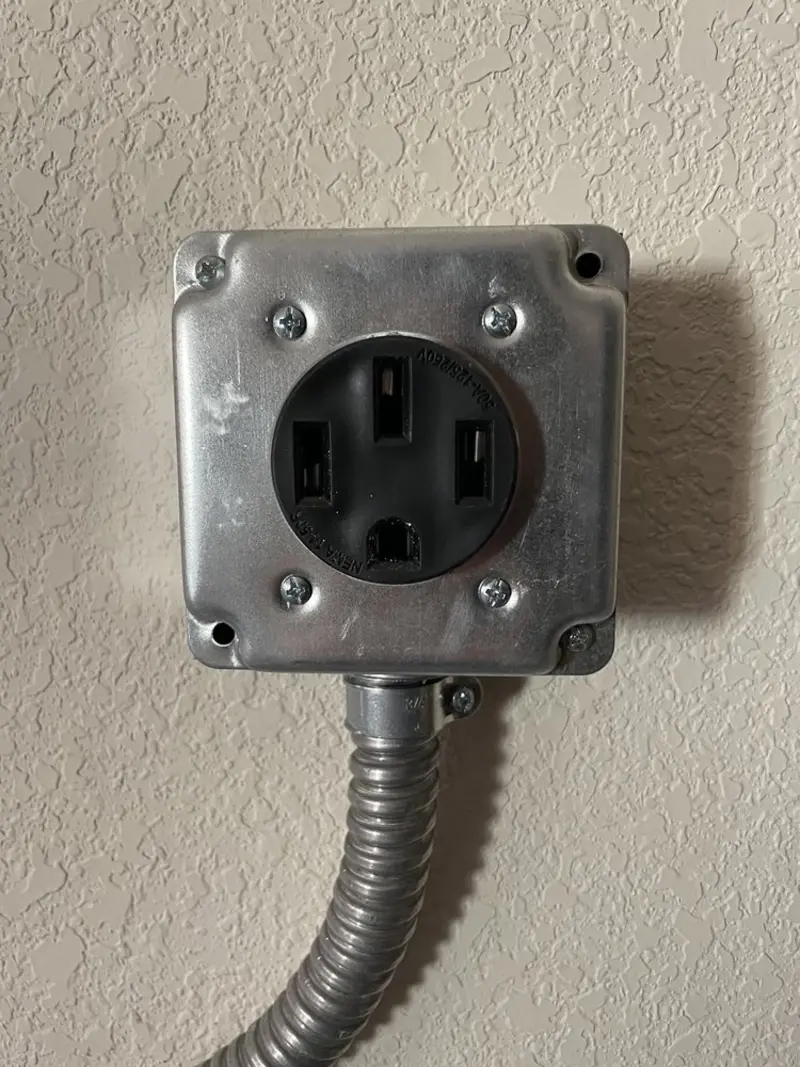 NEMA 14-50 outlet installed for Smart Home Electrical in Lee Acres